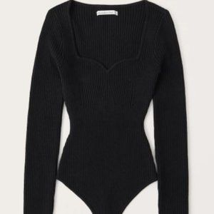 Long-Sleeve Sweetheart Sweater Bodysuit